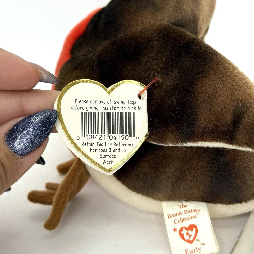 Ty Beanie Baby Early‎ the Robin Bird 1997 Red Breast Plush Toy w/ Tags Vintage